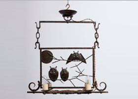 Zadounaisky Hiboux au Clair de Lune Light Fixture